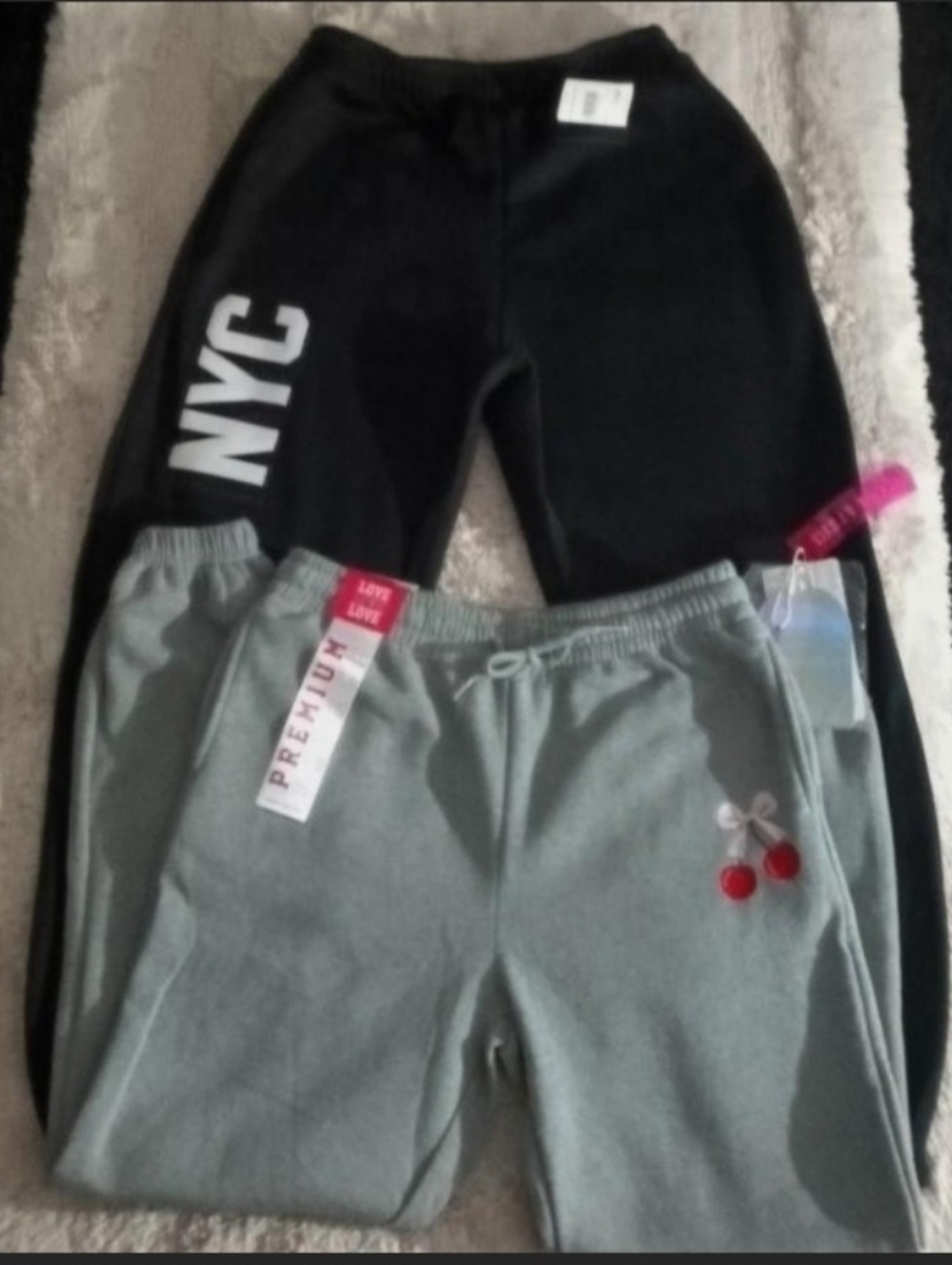 Two pairs of Black &Grey Sweatpants